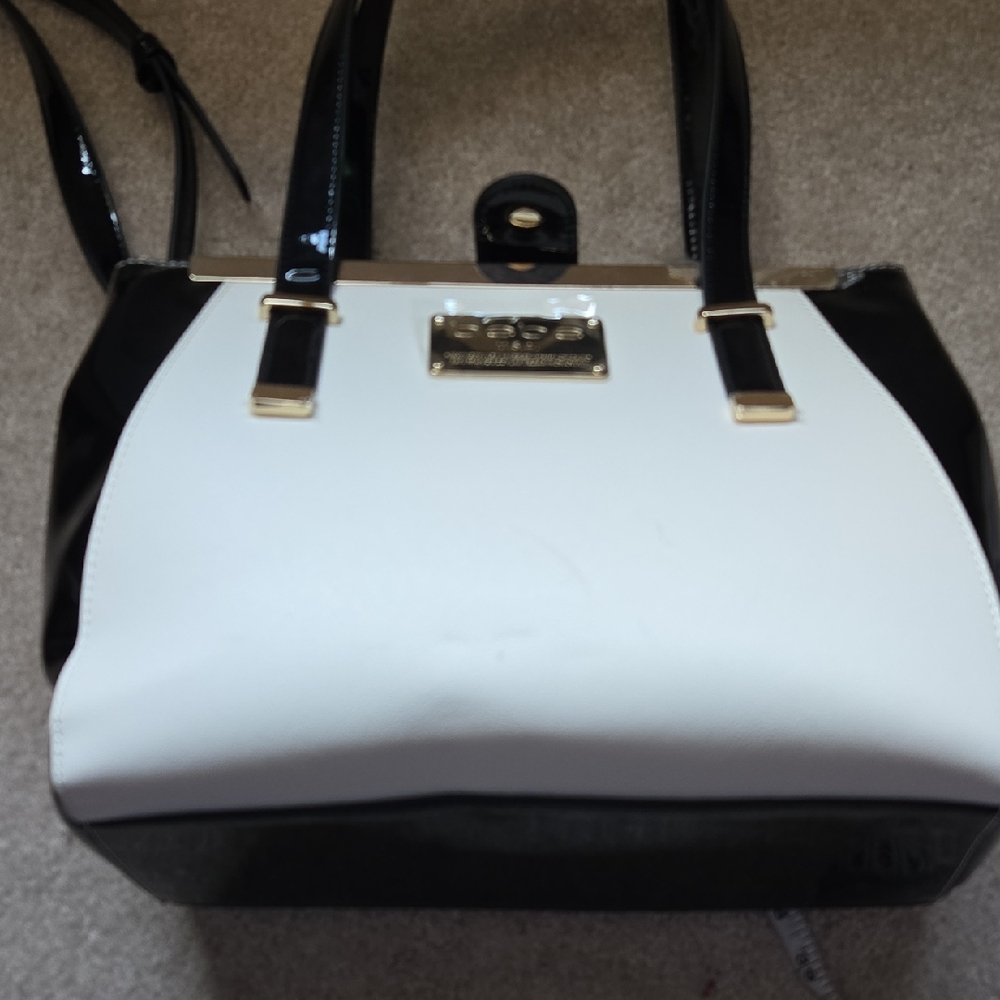 Elegant Black and White Handbag, NWOT